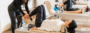 Pelvic floor pilates session addressing painful intercourse through guided lower-body exercises.