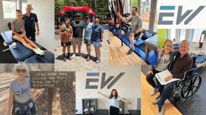 A photo collage of EW Motion Therapy patients and employees.