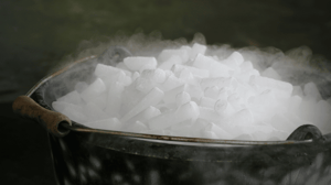 A bucket of ice