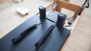 A Pilates reformer.