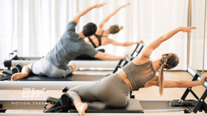 A group Pilates class