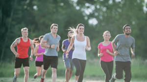 A group of runners outside.