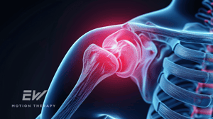 An X-ray image of a shoulder