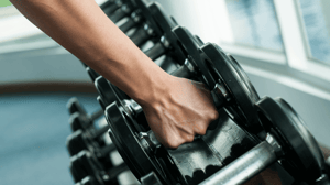 Lifting weights out of a weight rack