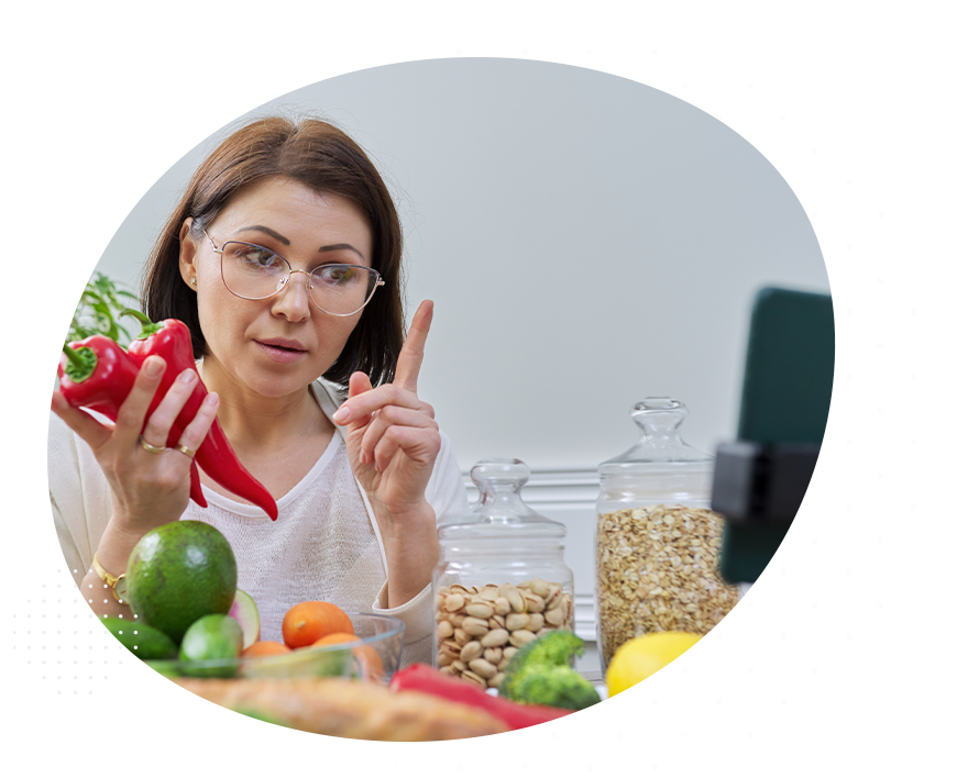 woman in nutrition consult